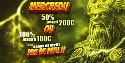 bonus du mercredi thor casino